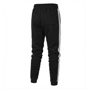 Custom Men's Color Blocking Hooded Tracksuit <b>Set</b> Black Gray <b>Knitted</b> Casual Autumn Wear Activewear Jogger Pants Sweatshirt Outfit - Product Image 6