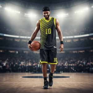 Tenue de basket-ball tendance pour équipes de lycée, uniforme d'entraînement en mesh, kit sportif doux et décontracté pour hommes - Product Image 3