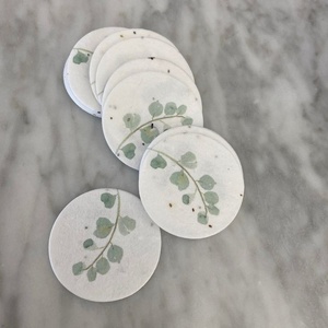 Eco Friendly Cafe Paper <b>Coasters</b> Sustainable Custom Printed Designs Wedding Handmade Paper <b>Coasters</b> Personalized Favors Use - Product Image 1
