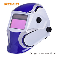 Casque de soudage à obscurcissement automatique intégral, écran facial, batterie au lithium, alimenté par énergie solaire pour le soudage, le meulage et la découpe