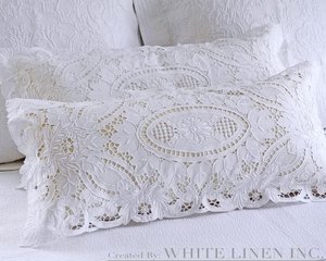 Taies d'oreiller brodées à la main de style européen luxueux artisanat de couture et de couture accepte les commandes en gros nouveau - Product Image 1