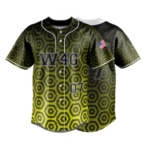 Baseball Jersey Men's Sublimated Geometric Print Moisture Wicking 100% <b>Polyester</b> Short Sleeve Regular Fit Adult All Seasons - Product Image 4