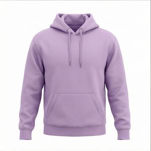 Sweat-shirt à capuche surdimensionné en coton doux, imprimé dessin animé personnalisé, brodé, teint uni, pour homme, vêtement décontracté, couleur personnalisée - Product Image 1