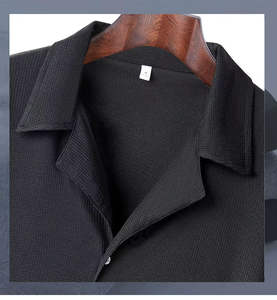 Conjunto de 2 Piezas para Hombre, Camiseta de Manga Corta y Falda de Lino, 100% Algodón, Estilo Casual para Playa, Verano, Estilo Holgado Popular, Tejido Elástico - Product Image 2