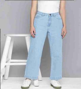 Jeans de Mezclilla para Mujer, Estilo Holgado, Corte Regular, Color Azul Cielo, Alta Demanda, MOQ Bajo - Product Image 2