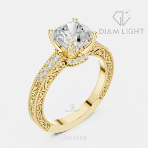 Bague de fiançailles en diamant de laboratoire taille coussin 1,78 carat en or blanc massif 14 carats, couleur F+, clarté VS+, bijoux fins pour femme, cadeau - Product Image 6