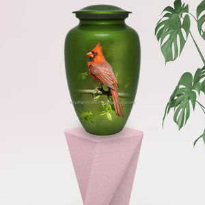 Urna de cremación para adultos, urna de cremación de pájaro Cardenal rojo para cenizas humanas, columbario funerario de entierro, 200 pulgadas cúbicas - Product Image 5