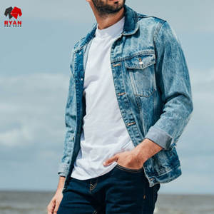 Chaqueta Vaquera Personalizada de Primera Calidad Ryan Pro Gear para Hombre, Cierre de Botones, Acolchada, de Secado Rápido, Cuello Camisero - Product Image 3