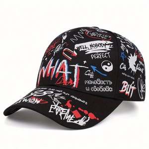 Casquette de baseball pour femme, style graffiti dessin animé, peinte à la main, hip-hop, streetwear, logo personnalisé, tendance pour homme - Product Image 4