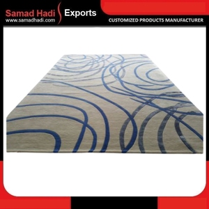 Alfombra de piso con mechones de lana de nuevo diseño de lujo, proveedor directo, Alfombra de piso alto con mechones bordados artesanales para sala de estar - Product Image 3
