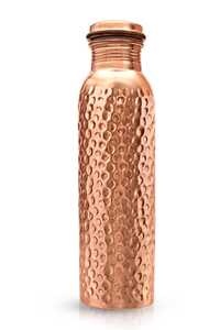 Bouteille d'eau en cuivre martelé doré Antique Creations, motif diamant, 32 oz, étanche, compatible lave-vaisselle et micro-ondes, personnalisable - Product Image 6