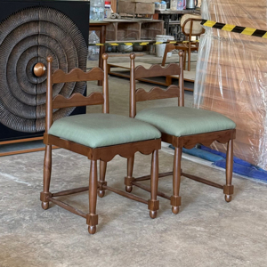 Chaise de salle à manger ergonomique en teck massif de qualité supérieure, écologique, imperméable, avec revêtement en lin, pour appartement moderne et salle de bain - Product Image 5