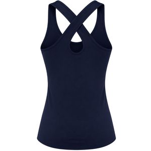 Camiseta Deportiva Azul Marino para Mujer, Espalda Cruzada, Sin Mangas, Absorbe la Humedad, para Yoga, Gimnasio, Fitness, Running, Deportes, Personalizable OEM - Product Image 2