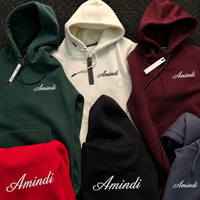 Sweat-shirts à capuche pour hommes de marque authentique 100% originaux, demi-zip, fabriqués au Bangladesh, en polaire technique, vêtements en stock