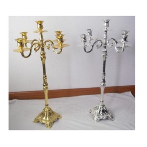 เชิงเทียนโลหะตกแต่งเคลือบเงาสำหรับตกแต่งบ้าน งานแต่งงาน และงานเทศกาล - Product Image 2