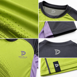 เสื้อแพเดลสีเขียวส้มแบบปรับแต่งได้สำหรับผู้ชาย ทรงเข้ารูป สวมใส่สบาย เหมาะสำหรับการแข่งขันเทนนิส แบดมินตัน แพเดล และเป็นชุดทีม - Product Image 5