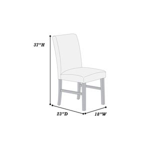 Set di 2 Sedie da Pranzo Moderne in Velluto a Coste Grigio Scuro con Seduta e Schienale Imbottiti, Arredamento per Cucina e Sala da Pranzo - Product Image 5