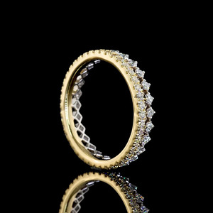 Women's Lab Grown Diamond Multi <b>Row</b> Eternity Band Ring 10K 14K 18K Gold 925 935 Silver Anniversary Wedding Engagement <b>Gift</b> - Product Image 3