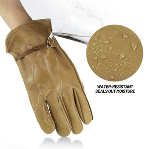 Polyester Non-Slip Thermal Insulated Touch Screen Full Finger Printed Sports Breathable <b>Driver</b> Safety <b>Gloves</b> Hook Loop Closure - Product Image 3