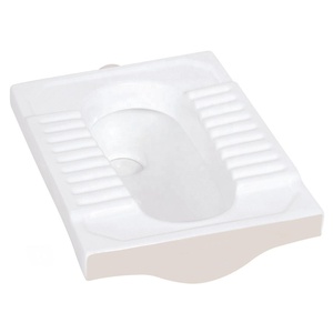 Tabouret accroupi de toilette en céramique moderne Installation de casserole de WC Poêle à squat pour salle de bain - Product Image 5