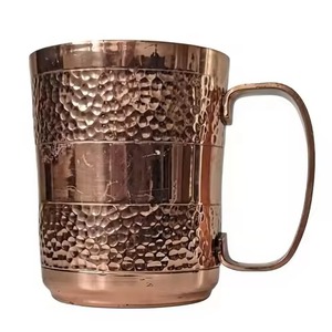 Taza de Cobre Floral Pintada a Mano Artesanal, Taza de Lujo para Moscow Mule, Elegante Diseño de Flores Inspirado en Meenakari, Cobre Puro - Product Image 4