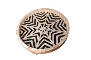 Celestial Radiance Handmade Mother of Pearl Lacquer Inlay Personalized Luxury Serving Tray Tableware Home Kitchen Festive Use - Product Image 2