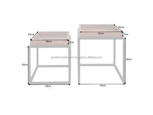 Juego de Mesas Nido Modernas de Madera con Acabado Miel Premium, Ahorro de Espacio para Sala de Estar, Mesas de Centro de Madera de Mango con Estructura de Madera 2026 - Product Image 6