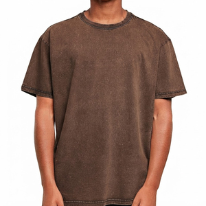 เสื้อยืดทรงใหม่สไตล์ซันเฟดสำหรับผู้ชาย OEM ผ้าฝ้าย 100% เสื้อยืดคอกลมทรงปกติ แห้งเร็ว เป็นมิตรกับสิ่งแวดล้อม - Product Image 1