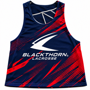 Camiseta sin mangas reversible de malla para lacrosse, personalizada OEM, con estampado por sublimación, transpirable, unisex, para adultos, con logo frontal. - Product Image 6