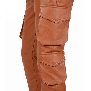 Pantalones de Cuero para Hombre de Alta Calidad, Diseño Clásico, Cuero Suave y Duradero, Transpirable, Cómodo, para Uso Diario - Product Image 4