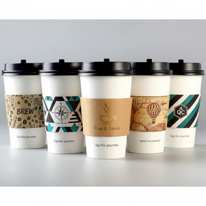 Manchon en papier kraft de qualité alimentaire, écologique, fabriqué au Vietnam, pour gobelets à café, impression personnalisée, compatible micro-ondes, pour la décoration - Product Image 6