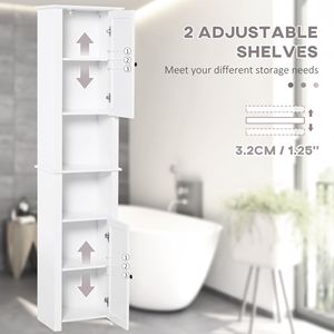 Mobiletto porta biancheria da bagno autoportante bianco, alto 67 pollici - Product Image 5