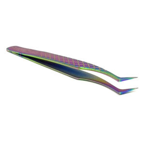 Professional Stainless Steel Eyelash Extension Tweezers Wholesale Price Diamond Grip Rainbow Volume Lash <b>Precision</b> <b>Tool</b> Kit - Product Image 1