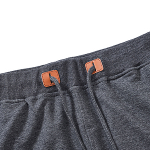 Shorts Bermuda en coton uni pour homme avec taille élastique et poches latérales, style décontracté, tissu tricoté respirant - Product Image 4