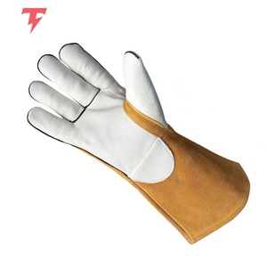 Guantes de Soldadura de Cuero Resistentes al Agua, Transpirables, con Forro de Algodón, Protección Contra Salpicaduras de Metal Fundido, para Uso TIG, Venta al Por Mayor - Product Image 6