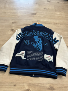 Meilleur fournisseur de vestes universitaires pour hommes à col montant en tissu toile, fabriquées en gros, 2025 - Product Image 5