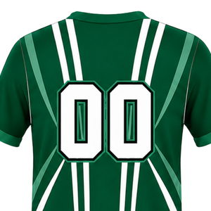 Maillot de rugby vert foncé et blanc à manches courtes, col en V, uniforme d'équipe, respirant, léger, personnalisable, pour l'entraînement sportif - Product Image 5
