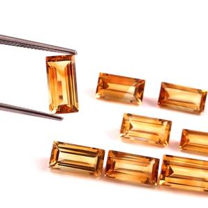 Lote al por mayor de citrino natural de 3x6mm, corte baguette facetado, calibrado, calidad AAA++, certificado por terceros, para fabricación de joyas. - Product Image 2