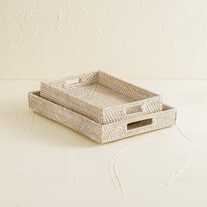 Natural <b>Large</b> Fruit Handmade Rattan Serving <b>Trays</b> - Product Image 6