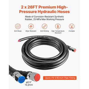 Kit Sistema di Sterzo Idraulico Marino per Imbarcazioni fino a 300 CV, Pompa Timone 6.9 MPa/1000 psi con Cilindro di Bloccaggio Bidirezionale - Product Image 5