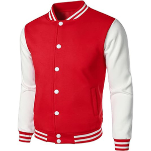 Chaqueta Varsity Clásica para Hombre, Talla Grande, 100% Lana, Diseño Color Block con Botones, para Otoño, Primavera, Escuela, Béisbol - Product Image 5