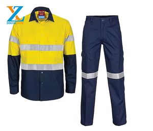 ชุดทำงานนิรภัยสะท้อนแสง ANSI Class 3 เสื้อแขนยาวแบบ Hi-Vis กางเกงคาร์โก้ พร้อมปักโลโก้ตามสั่ง - Product Image 2