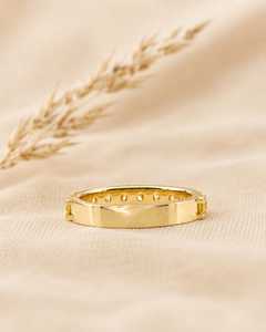 Anillo de Eternidad con Diamantes Amarillos Cultivados en Laboratorio, Corte Brillante Redondo, Oro Sólido de 10K, 14K, 18K, Joyería Fina, Color E, para Mujer - Product Image 6