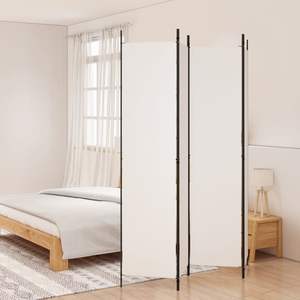 ฉากกั้นห้องผ้าสีขาว 4 แผง ขนาด 78.7"x86.6" พร้อมฉากกั้น - Product Image 1