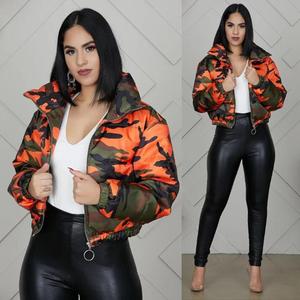 Chaqueta corta acolchada de algodón para mujer, personalizada, de alta calidad, a la moda, con estampado, para invierno, de primera calidad. - Product Image 2