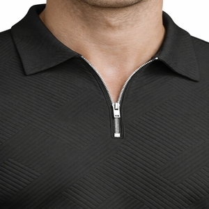 Ensemble polo zippé et short pour homme – Tenue décontractée deux pièces pour l'été – Style Smart Casual – Vêtements de sport confortables – Polo confortable - Product Image 4