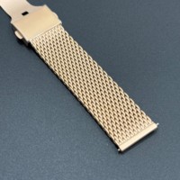 Montre intelligente traditionnelle IPRG 5N avec bracelet en maille d'acier inoxydable 20 mm, finition mate sablée, boucle pliante faite à la main, logo personnalisé