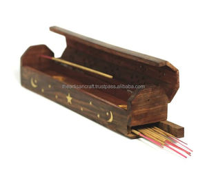 Brûleur d'encens en bois avec logo personnalisable avec stockage Moon Star Aromatic Plug Star Anis Diffuseur d'aromathérapie et porte-encens - Product Image 2