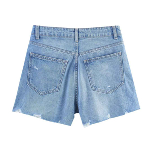 Shorts en jean pour homme, coupe droite, taille mi-haute, personnalisés, imperméables, séchage rapide, respirants, écologiques, 100% coton, décontractés, été, OEM - Product Image 3