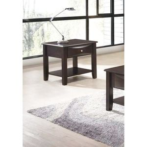 Tavolino Moderno in Legno con Cassetto Impiallacciato e Ripiano per Soggiorno e Arredamento Divano - Product Image 2